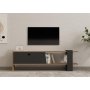 HOME LINE TV polica Ova Atlantic Pine Anthracite - slika 1
