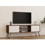 HOME LINE TV polica Eva Walnut White - slika 2
