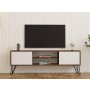HOME LINE TV polica Eva Walnut White - slika 1