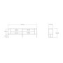 HOME LINE TV polica Cupe Walnut - slika 5