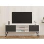 HOME LINE TV polica Hare White Anthracite - slika 1