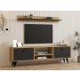 HOME LINE TV polica Sliva Sapphire Oak Anthracite - slika 2