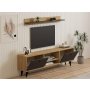 HOME LINE TV polica Sliva Sapphire Oak Anthracite - slika 3