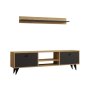 HOME LINE TV polica Sliva Sapphire Oak Anthracite - slika 4