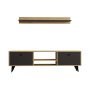 HOME LINE TV polica Sliva Sapphire Oak Anthracite - slika 5