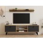 HOME LINE TV polica Sliva Sapphire Oak Anthracite - slika 1