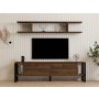 HOME LINE TV polica Melis Walnut - slika 1
