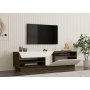 HOME LINE TV polica Koza Walnut White - slika 3