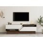 HOME LINE TV polica Koza Walnut White - slika 1