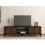 HOME LINE TV polica Erem Walnut Black - slika 1