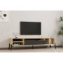 HOME LINE TV polica Ponza Sapphire Oak Anthracite - slika 3