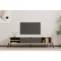 HOME LINE TV polica Ponza Sapphire Oak Anthracite - slika 1