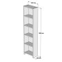 HOME LINE Polica za knjige Barkin White - slika 4