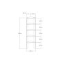 HOME LINE Polica za knjige Goreme Sapphire Oak - slika 4