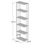 HANAH HOME Polica za knjige Tower Walnut - slika 4