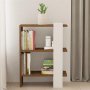 HOME LINE Polica za knjige Gaye Walnut White - slika 2