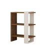 HOME LINE Polica za knjige Gaye Walnut White - slika 3