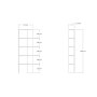 HOME LINE Polica za knjige Eze Sapphire Oak - slika 4
