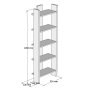 HANAH HOME Polica za knjige Virba Walnut - slika 4