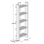 HOME LINE Polica za knjige Virba White - slika 4