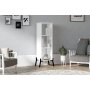HOME LINE Polica za knjige Gordes White - slika 1