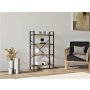 HOME LINE Polica za knjige Mina Walnut - slika 1
