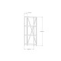 HOME LINE Polica za knjige London Walnut - slika 4