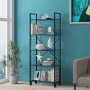 HOME LINE Polica za knjige Kane Black - slika 1