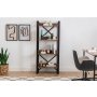 HOME LINE Polica za knjige Adisa Walnut - slika 1