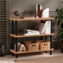 HANAH HOME Polica za knjige Step Black 1 - slika 2