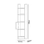 HANAH HOME Polica za knjige Esbi 103 White - slika 4