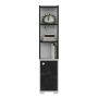 HANAH HOME Polica za knjige Anka White Black - slika 1