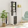 HANAH HOME Polica za knjige Anka White Black - slika 2