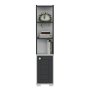 HANAH HOME Polica za knjige Anka White Anthracite - slika 3