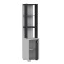 HANAH HOME Polica za knjige Anka White Anthracite - slika 1