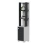 HANAH HOME Polica za knjige Anka White Anthracite - slika 4