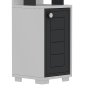 HANAH HOME Polica za knjige Anka White Anthracite - slika 5