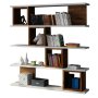 HANAH HOME Polica za knjige Wind White Walnut - slika 1