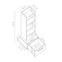 HANAH HOME Polica za knjige 475OLV2111 - slika 5