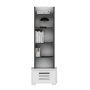 HANAH HOME Polica za knjige Dawn Anthracite White - slika 1