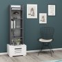 HANAH HOME Polica za knjige Dawn Anthracite White - slika 2