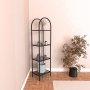 HANAH HOME Polica za knjige Mona Black Smoked Glass 40 - slika 1