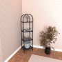 HANAH HOME Polica za knjige Mona Black Smoked Glass 40 - slika 2