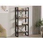 HOME LINE Polica za knjige Alaro Modern Walnut - slika 2