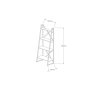HOME LINE Polica za knjige Alaro Walnut - slika 4