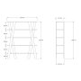 HOME LINE Polica za knjige Conde Sapphire Oak - slika 5
