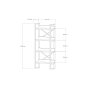 HANAH HOME Polica za knjige Adisa Walnut - slika 4