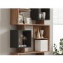 HOME LINE Polica za knjige Icardi Atlantic Pine Anthracite - slika 3