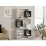 HOME LINE Polica za knjige Icardi White Anthracite - slika 2