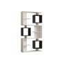 HOME LINE Polica za knjige Icardi White Anthracite - slika 4